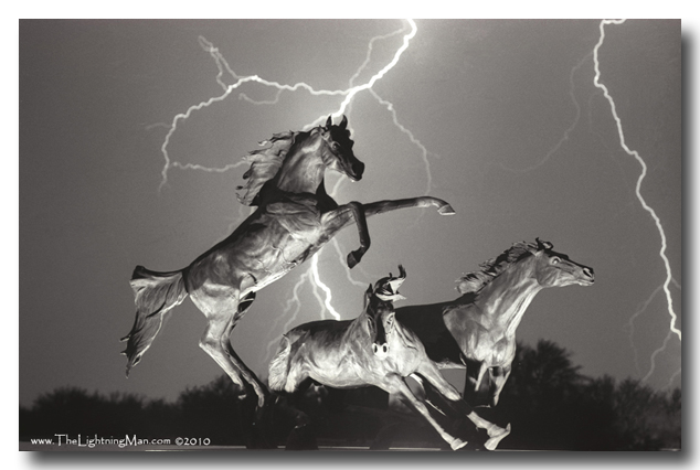 Lightning and horses