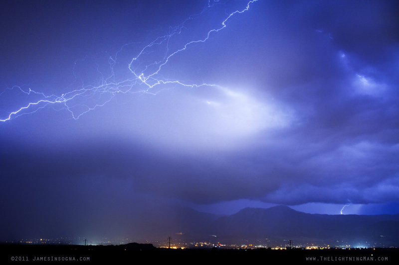 Lightning Strikes Over Boulder Colorado