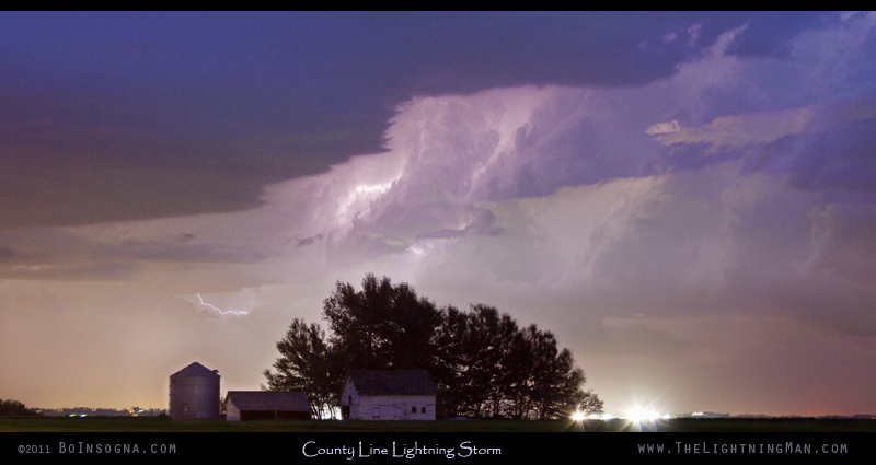 County Line Northern Colorado Lightning Storm Panorama