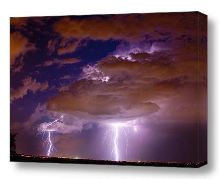 Double Trouble Lightning Strikes Fine Art Photography print and Canvas Art (C) 2011