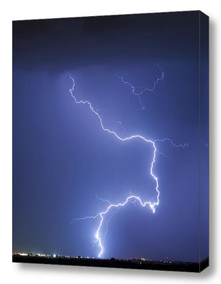 Nature Strikes Fine Art Lightning Photography Canvas Art